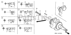 Honda GX200 QXB2/A (GCAE) - Honda Engine, Made in Japan (SN: GCAE-1900001 - GCAE-8999999) CRANKSHAFT