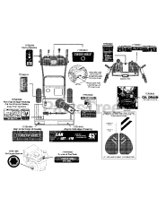 Troy-Bilt 4510 (31AH97P7766) - Troy-Bilt Polar Blast 45" Snow Thrower (2012) Label Map