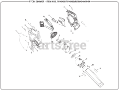 Ryobi RY 40406 VN (107508006) - Ryobi 40V Blower, Rev 04 (2019-04) General Assembly