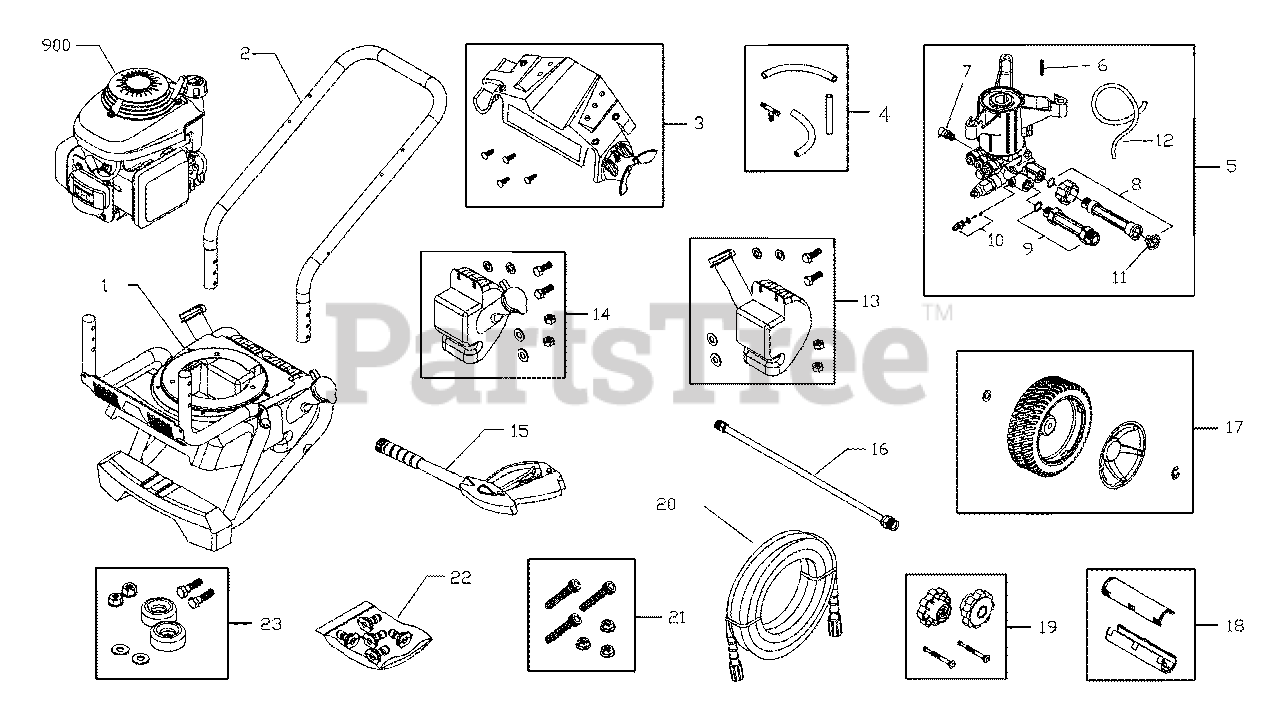 TroyBilt 0204150 TroyBilt 2,600 PSI Pressure Washer Main Unit