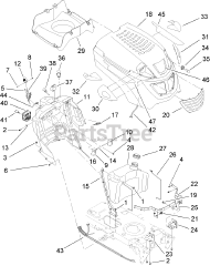 Toro 14AK81RK544 (GT 2300) - Toro Garden Tractor (SN: 1A186H30000 & Above) (2006) Fuel Tank and Hood Assembly