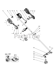 Dewalt DCST972B (41AE972B938) - DeWALT String Trimmer, Electric General Assembly