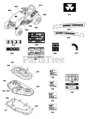 Massey Ferguson MF 2000 (2691189-00) - Massey Ferguson 42" Lawn Tractor, 22hp Briggs & Stratton