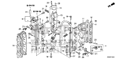 Honda BF250 A XXCA (BBJJ) - Honda Marine Engine, Made in Japan (SN: BBJJ-8000001 - BBJJ-9999999) FUEL PIPE + INJECTOR