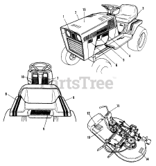 Simplicity 5216 (1691056) - Simplicity 42" Lawn Tractor, 16hp