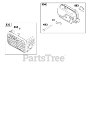Briggs & Stratton 122Q02-0211-H1 - Briggs & Stratton Vertical Engine Exhaust Group
