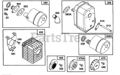 Briggs & Stratton 80232-2375-01 - Briggs & Stratton Horizontal Engine Mufflers,Deflectors &amp; Guards