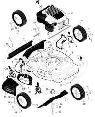 Scotts 20465x8B - Scotts 20" Walk-Behind Mower (1999) Mower Housing Assembly