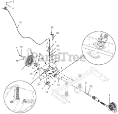 Gravely 926058 - Gravely 36" Power Brush, Subaru (SN: 000101 - 054999)