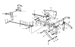 Cub Cadet 451 (190-451-100) - Cub Cadet 45" Snow Thrower Attachment Carriage Bracket and Pivot Assembly