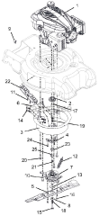 Ariens 911177 (LMSP) - Ariens Razor 21" Self-Propelled Walk-Behind Mower, BBC (SN: 035000 - 036999)