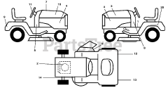 Poulan Pro PB 195H42 LT (960420036-01) - Poulan Pro Lawn Tractor (2008-04) Decals