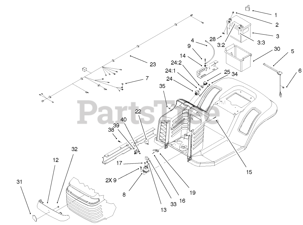 Toro 71209 (13-32 XLE) - Toro Lawn Tractor (SN: 210000001 - 210999999