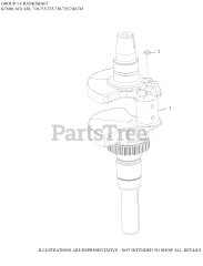 Kohler KT735-3036 - Kohler 7000 Series Engine, Made for MTD, 24hp, 17.9kW 01 CrankShaft