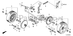 Honda HRR216 K6 VXAA (MZCG) - Honda 21" Walk-Behind Mower, Made in USA (SN: MZCG-8000001 - MZCG-8199999) REAR WHEEL (2)