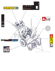 Ariens 921050 - Ariens Platinum 24" SHO Snow Blower, Ariens AX 369cc engine (SN: 050000 - 059999)