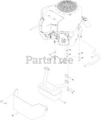 Toro 77502 - Toro 50" TimeCutter MyRide Zero-Turn Mower (SN: 417162420 - 417399999) Engine and Muffler Assembly