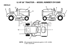 Electrolux/AYP CH 1238 B - Electrolux/AYP Lawn Tractor