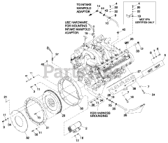 Generac QT10068KNSN - Generac 100kW Home Standby Generator (SN: 4407256 - 4816109) (2007) Engine Common Parts R/H Side 6.8L G/B Cpl (0F3557)