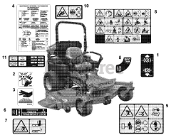 Gravely 992240 (Pro-Turn 472) - Gravely Pro-Turn 72" Zero-Turn Mower, Kubota Diesel (SN: 001000 - 019999)