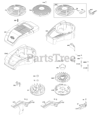 Briggs & Stratton 12S902-2139-B1 - Briggs & Stratton Vertical Engine Blower Housing, Cover/Guards, Flywheel, Rewind Starter