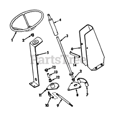International Harvester 75 (0340008U) - International Harvester Riding Mower (1972 - 1981) Steering Mechanism