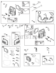 Briggs & Stratton 40U877-0002-B5 - Briggs & Stratton Vertical Engine Cylinder Head Group