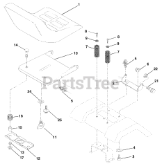 Poulan 271490 - Poulan Lawn Tractor (2002) Seat Assembly