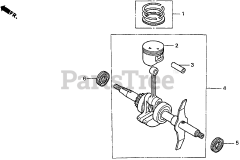 Honda UMK431 K1 UNBA (HZAD) - Honda Brush Cutter, Made in Japan (SN: HZAD-2000001 - HZAD-2049999) PISTON + CRANKSHAFT