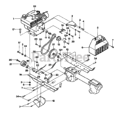 Troy-Bilt 12077 - Troy-Bilt Tuffy Rear-Tine Tiller (SN: 120770100101 & Above)