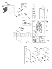 Briggs & Stratton 386447-0470-H7 - Briggs & Stratton Horizontal Engine Crankcase Cover/Sump and Lubrication Group