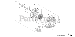 Honda GX270 HA (GCAB) - Honda Engine, Made in Japan (SN: GCAB-1000001 - GCAB-1999999) RECOIL STARTER