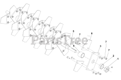 Husqvarna DT 22 B5NRA (968999212) - Husqvarna 22" Dethatcher (2005-11) Delta Reel Assembly