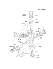 Kawasaki FE290D-BS03 - Kawasaki Engine PISTON/CRANKSHAFT