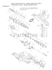 Electrolux/AYP LT 120 CR - Electrolux/AYP Lawn Tractor TRANSAXLE P/N BREAKOUT