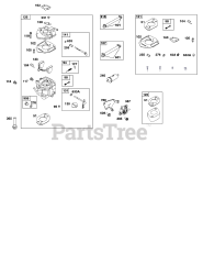 Briggs & Stratton 305447-0191-B5 - Briggs & Stratton Horizontal Engine Carburetor and Fuel Supply Group