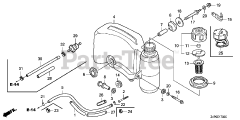 Honda GXV160 UH2 A14/A (GJABH) - Honda Engine, Made in China (SN: GJABH-2003436 - GJABH-9999999) FUEL TANK