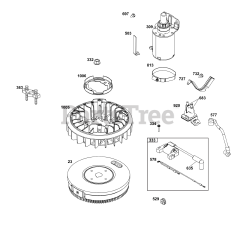 Briggs & Stratton 389447-1215-E1 - Briggs & Stratton Horizontal Engine Flywheel, Ignition, and Starter Group