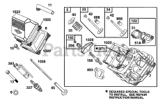 Briggs & Stratton 161432-0127-01 - Briggs & Stratton Horizontal Engine Head Assy