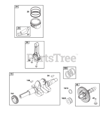 Briggs & Stratton 386447-3349-G1 - Briggs & Stratton Horizontal Engine Crankshaft Group
