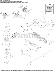 Kohler CV22-75500 - Kohler Command PRO Engine, Basic Version, 23hp, 17.2kW Fuel System 8-24-396 CV18-750