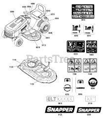 Snapper ELT 125380 (2691084) - Snapper 38" Lawn Tractor, 12.5hp