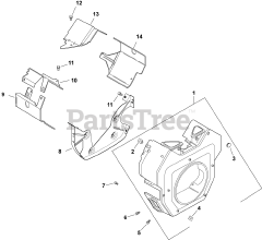 Kohler CH22-76601 - Kohler Command PRO Twin Engine, Basic Version, 22hp, 16.4kW Blower Housing Group 6-24-258