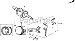 Honda EZ1400 A (EZEY) - Honda Generator, Made in Japan (SN: EZEY-1000001 - EZEY-9999999) CRANKSHAFT