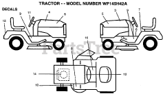 Winston Pro WP 145H42 A - Winston Pro Lawn Tractor (1995)