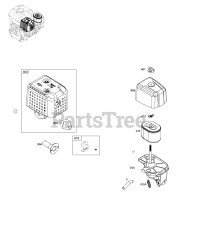 Briggs & Stratton 10U232-0019-01 - Briggs & Stratton Horizontal Engine Air Cleaner, Exhaust System