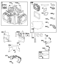 Briggs & Stratton 40T877-0008-B5 - Briggs & Stratton Vertical Engine Cylinder Group