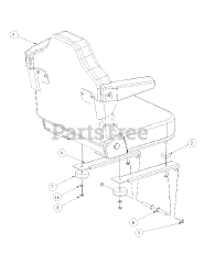 Cub Cadet M60-KW (53AB5D8X150) - Cub Cadet 60" Tank Zero-Turn Mower, 25hp Kawasaki (2003) Seat Assembly