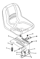 Murray MZ 2142 (17AC2ACS058) - Murray 42" Zero-Turn Mower (2013) Seat Adjustment