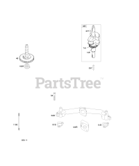 Briggs & Stratton 350777-1044-E2 - Briggs & Stratton Vertical Engine Camshaft, Crankshaft, Intake Manifold